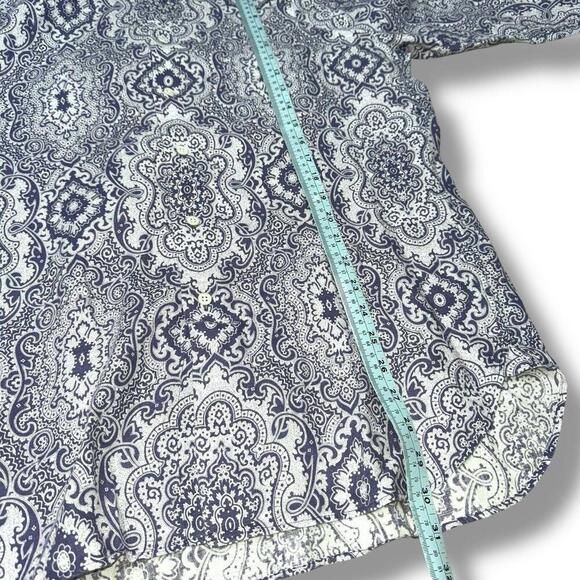 VTG Brooks Brothers 100% Linen Country Club Paisley Pattern Size Small Purple - Picture 9 of 10